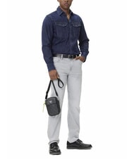 GUESS MILANO Geantă mini cu imprimeu cu logo 4G BLACK - Genți de umăr bărbați - 5