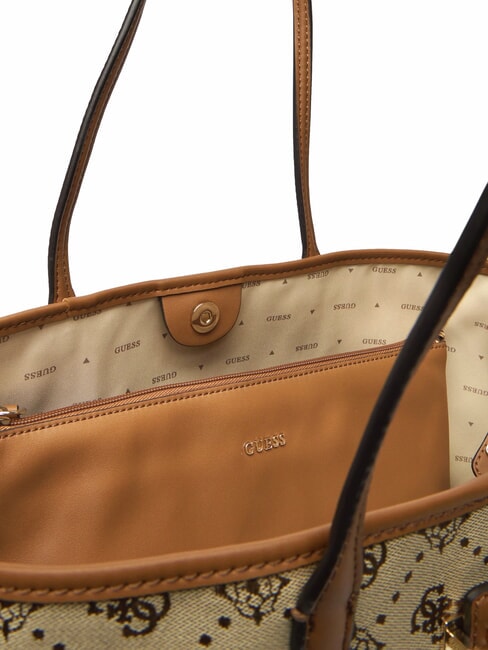 NEDA Geantă de cumpărături din material jacquard LOGO LAPTE - Genți femei