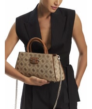 GUESS NEDA Geantă de mână din material jacquard LOGO LAPTE - Genți femei - 5