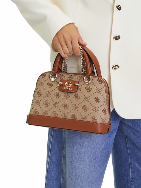 NEDA Geantă Dome din material jacquard LOGO LAPTE - Genți femei