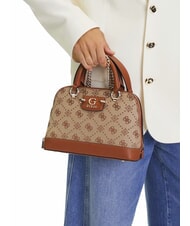 GUESS NEDA Geantă Dome din material jacquard LOGO LAPTE - Genți femei - 5