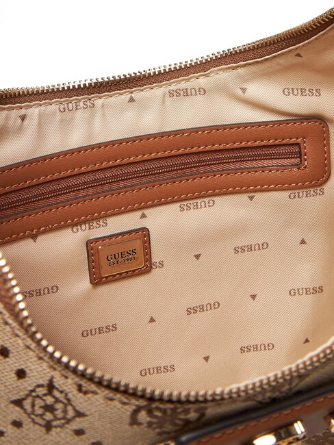 NEDA Geantă de umăr hobo din material jacquard LOGO LAPTE - Genți femei