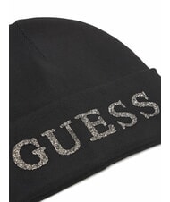 GUESS KNITTED Căciulă beanie cu logo și strasuri BLACK - Căciuli - 3
