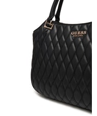 GUESS VALLA Geantă matlasată cu curea de umăr BLACK - Genți femei - 3
