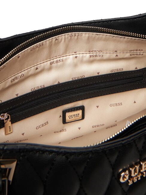 VALLA Geantă matlasată cu curea de umăr BLACK - Genți femei