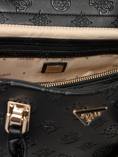 TISHA Geantă de m&acirc;nă cu curea de umăr logo negru - Genți femei