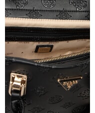GUESS TISHA Geantă de m&acirc;nă cu curea de umăr logo negru - Genți femei - 6