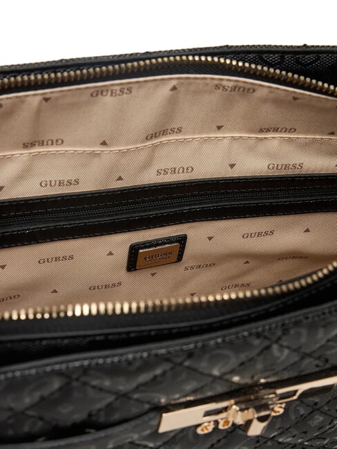 IDRA Geantă de umăr matlasată BLACK - Genți femei