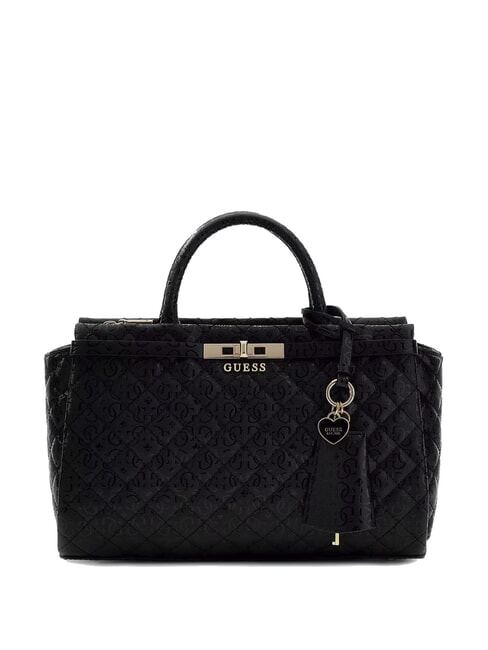 IDRA Geantă matlasată cu curea de umăr BLACK - Genți femei