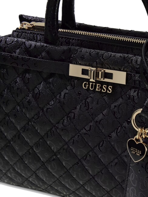 IDRA Geantă matlasată cu curea de umăr BLACK - Genți femei