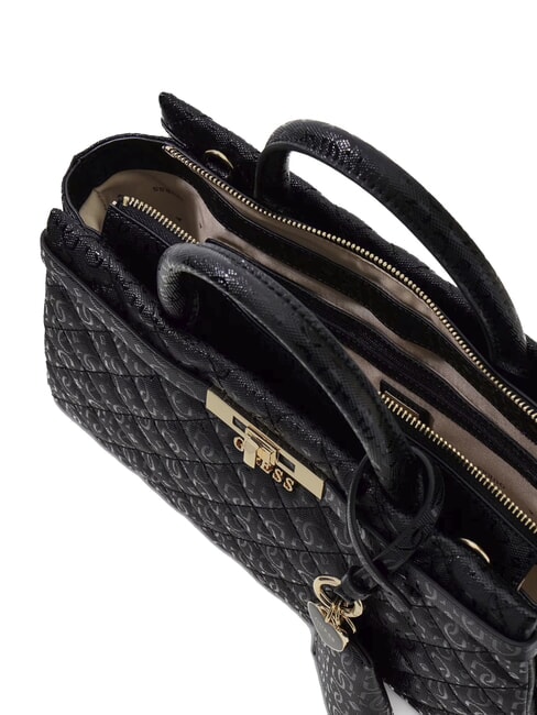 IDRA Geantă matlasată cu curea de umăr BLACK - Genți femei