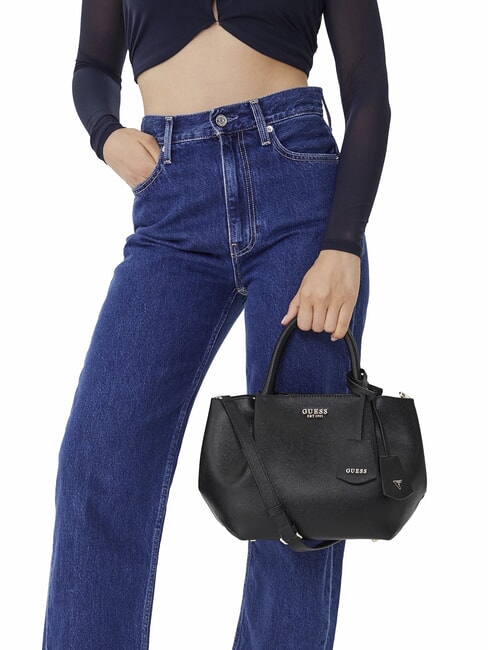 AMORETTE Geantă de m&acirc;nă cu curea de umăr BLACK - Genți femei