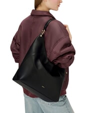 FURLA LARA Geantă de umăr din piele negru - Genți femei - 5