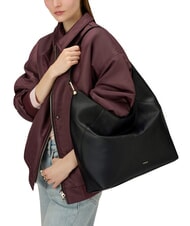 FURLA LARA Geantă de umăr din piele negru - Genți femei - 6