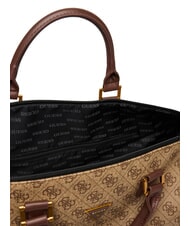 GUESS IBIZA Geantă de m&acirc;nă, cu curea de umăr bej/maro - Genți de voiaj - 4