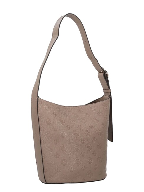 CRESIDIA Geantă tip clutch logo taupe &icirc;nchis - Genți femei