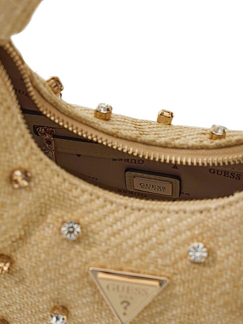 ISOTTA Geantă de umăr din rafie cu aplicații de bijuterii lalie beauty natural - Genți femei