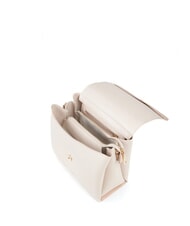 MARIO VALENTINO ALEXIA Geantă cu logo metalic pe curea de umăr ecru - Genți femei - 5