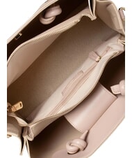 MARIO VALENTINO ALEXIA Geantă de m&acirc;nă cu curea de umăr cu logo ecru - Genți femei - 4