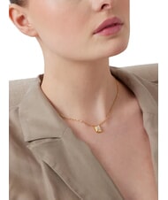 GUESS 4G LIGHT Colier cu pandantiv pătrat din zirconiu aur galben - Lănțișoare - 2