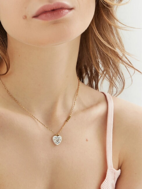 AMORE Colier cu pandantiv inimă aur - Lănțișoare