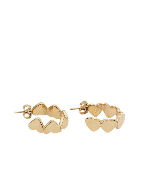 LOVELY GUESS Cercei inimioare emailati aur galben/fucsia - Cercei