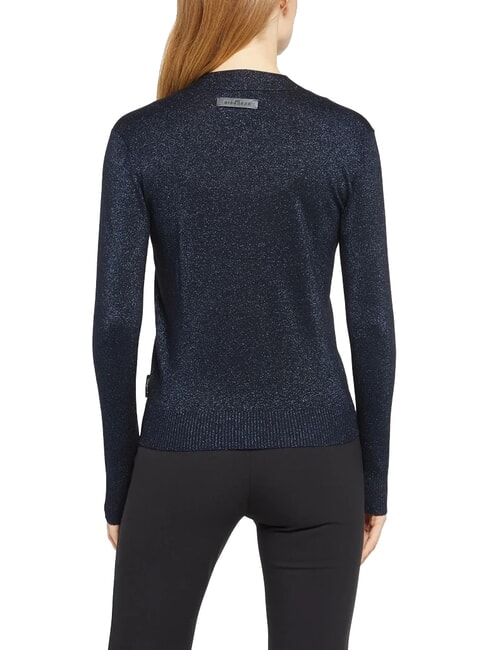 PEACEFUL Cardigan din lurex cu nasturi albastru marin - Pulovere pentru femei