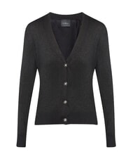 JOHN RICHMOND PEACEFUL Cardigan din lurex cu nasturi negru - Pulovere pentru femei - 4