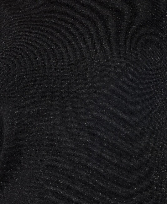 PARANA Cardigan lurex cu decolteu rotund negru2 - Pulovere pentru femei