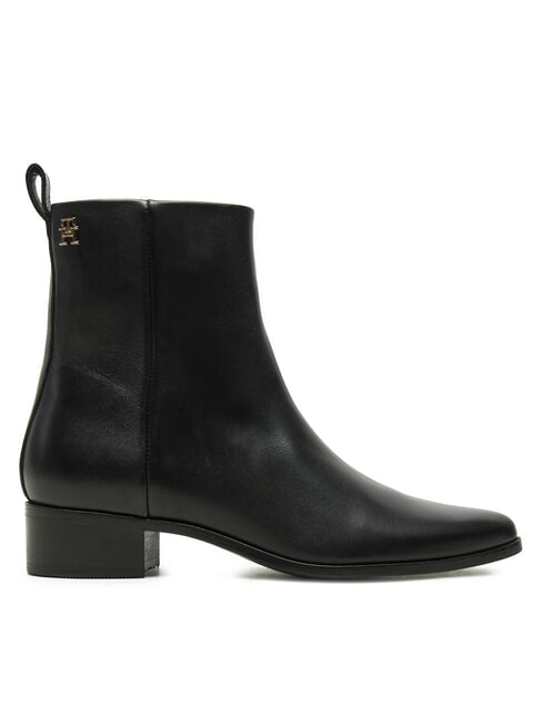 TH  Ghete din piele pentru gleznă negru - Pantofi femei