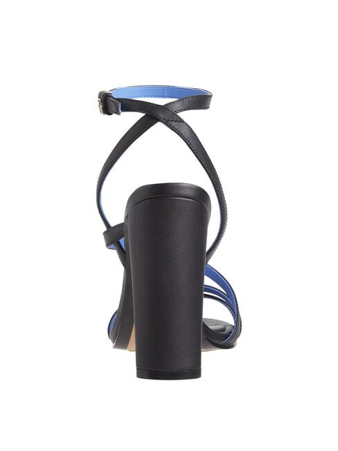 TH LEATHER BLOCK Sandale &icirc;nalte din piele cu bareta la gleznă negru - Pantofi femei