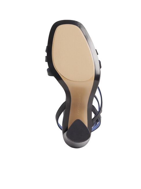 TH LEATHER BLOCK Sandale &icirc;nalte din piele cu bareta la gleznă negru - Pantofi femei