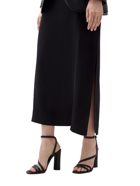 TH LEATHER BLOCK Sandale &icirc;nalte din piele cu bareta la gleznă negru - Pantofi femei