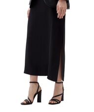 TOMMY HILFIGER TH LEATHER BLOCK Sandale &icirc;nalte din piele cu bareta la gleznă negru - Pantofi femei - 7