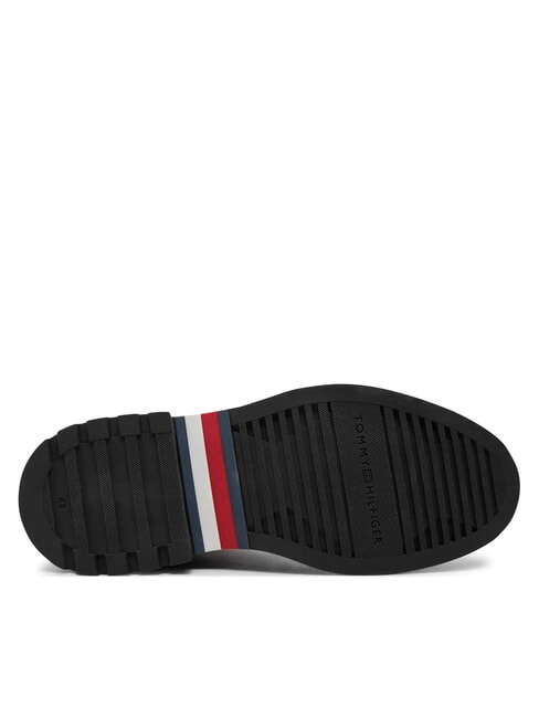 HILFIGER COMFORT Ghete din piele cu șireturi și fermoar negru - Pantofi bărbați