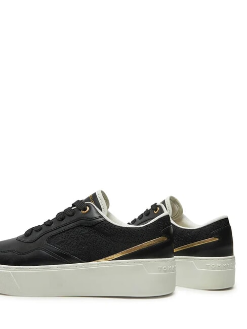 PLATFORM MONOGRAM Teniși din piele cu talpă &icirc;naltă negru - Pantofi femei