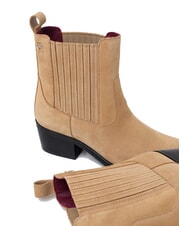 TOMMY HILFIGER TH SUEDE COWBOY Ghete texane din piele &icirc;ntoarsă kaki - Pantofi femei - 3