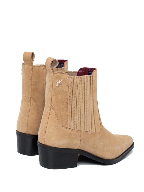 TH SUEDE COWBOY Ghete texane din piele &icirc;ntoarsă kaki - Pantofi femei