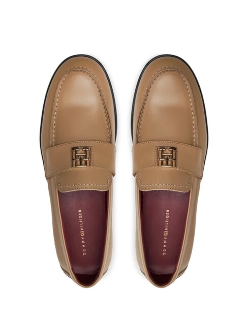 THE LEATHER CLASSIC Mocasini din piele pentru femei kaki - Pantofi femei