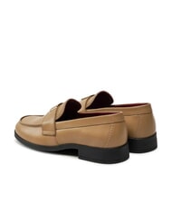 TOMMY HILFIGER THE LEATHER CLASSIC Mocasini din piele pentru femei kaki - Pantofi femei - 5