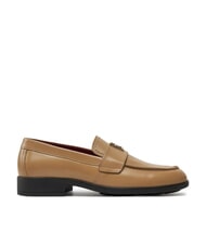 TOMMY HILFIGER THE LEATHER CLASSIC Mocasini din piele pentru femei kaki - Pantofi femei - 2