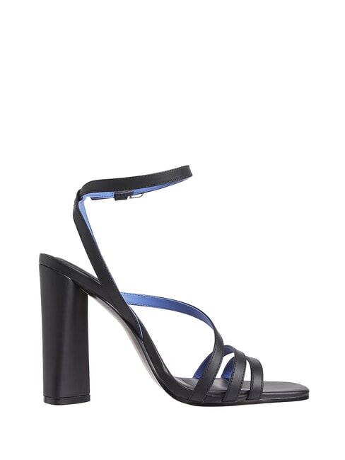 TH LEATHER BLOCK Sandale &icirc;nalte din piele cu bareta la gleznă negru - Pantofi femei