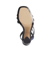 TOMMY HILFIGER TH LEATHER BLOCK Sandale &icirc;nalte din piele cu bareta la gleznă negru - Pantofi femei - 6