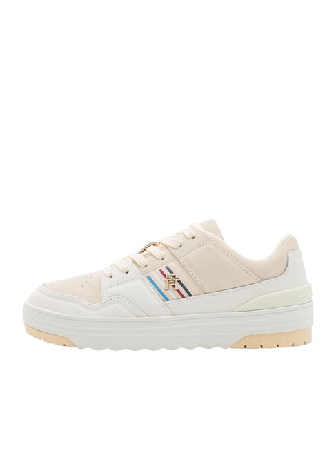SUEDE STRIPES BASKET Teniși din piele &icirc;ntoarsă bej - Pantofi femei