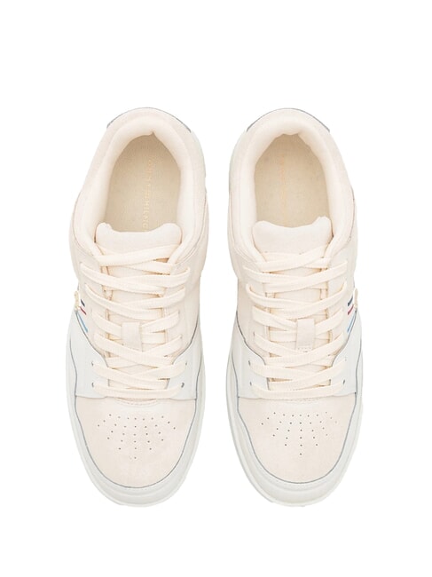 SUEDE STRIPES BASKET Teniși din piele &icirc;ntoarsă bej - Pantofi femei