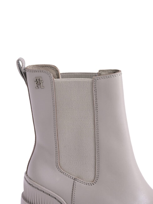 TH Ghete din piele cu toc mediu gri - Pantofi femei