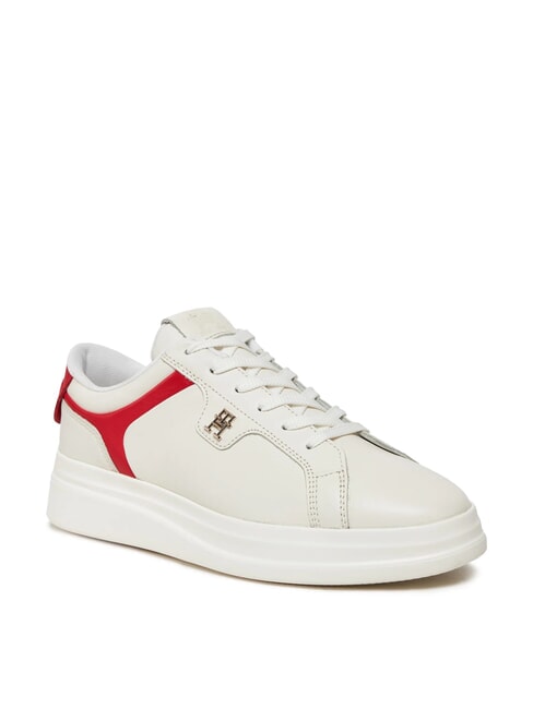 POINTY COURT Adidași din piele alb - Pantofi femei