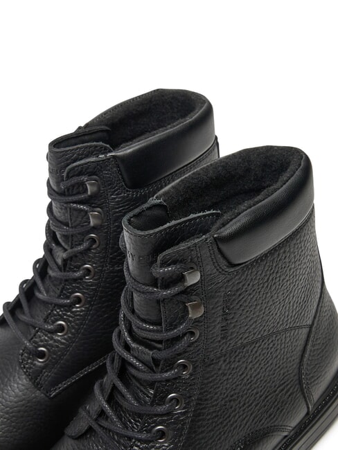 HILFIGER OUTDOOR Ghete din piele cu guler căptușit negru - Pantofi bărbați