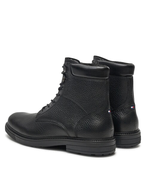 HILFIGER OUTDOOR Ghete din piele cu guler căptușit negru - Pantofi bărbați