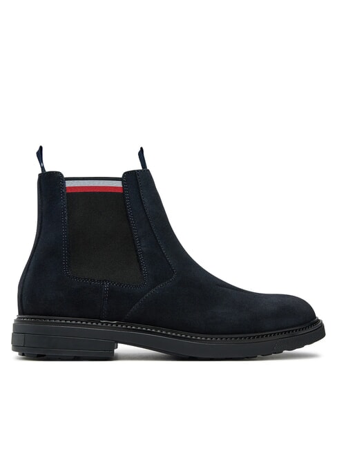 HILFIGER OUTDOOR Ghete din piele &icirc;ntoarsă albastru - Pantofi bărbați